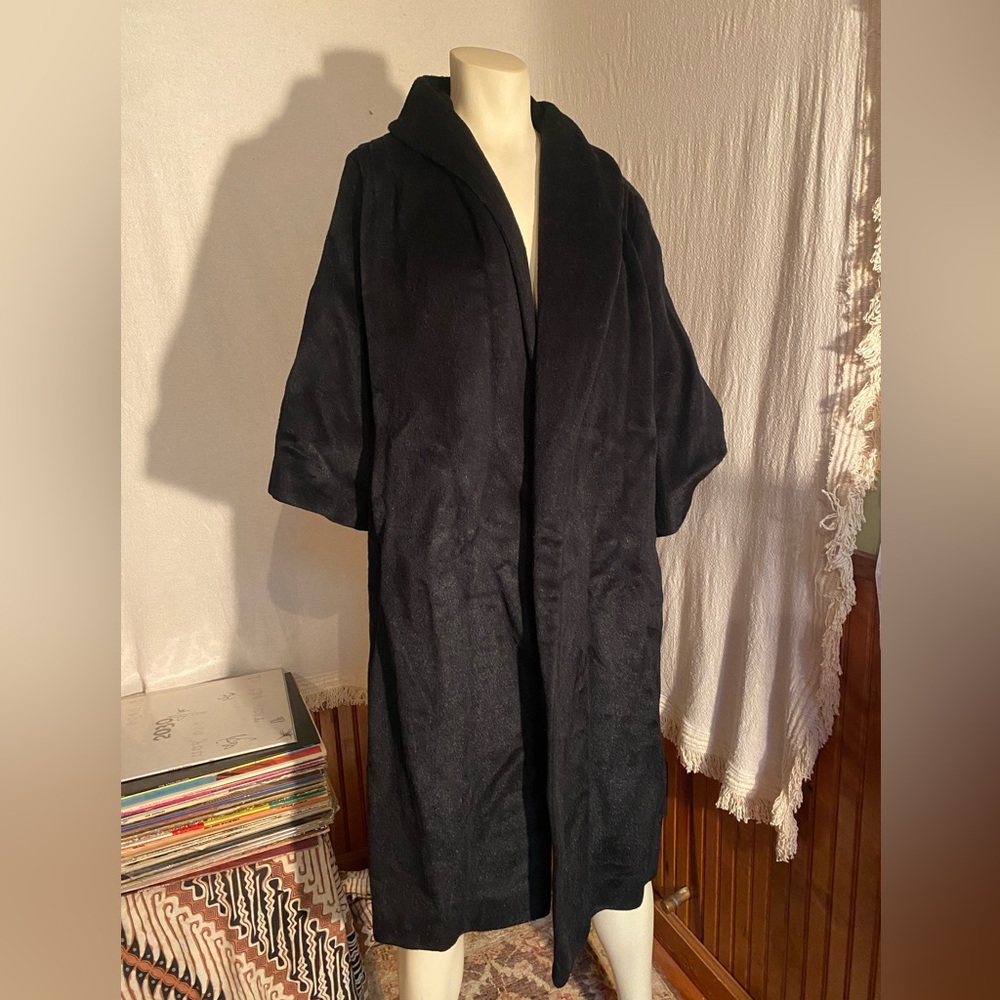 Vintage Black Wool Coat by Lilli Anne